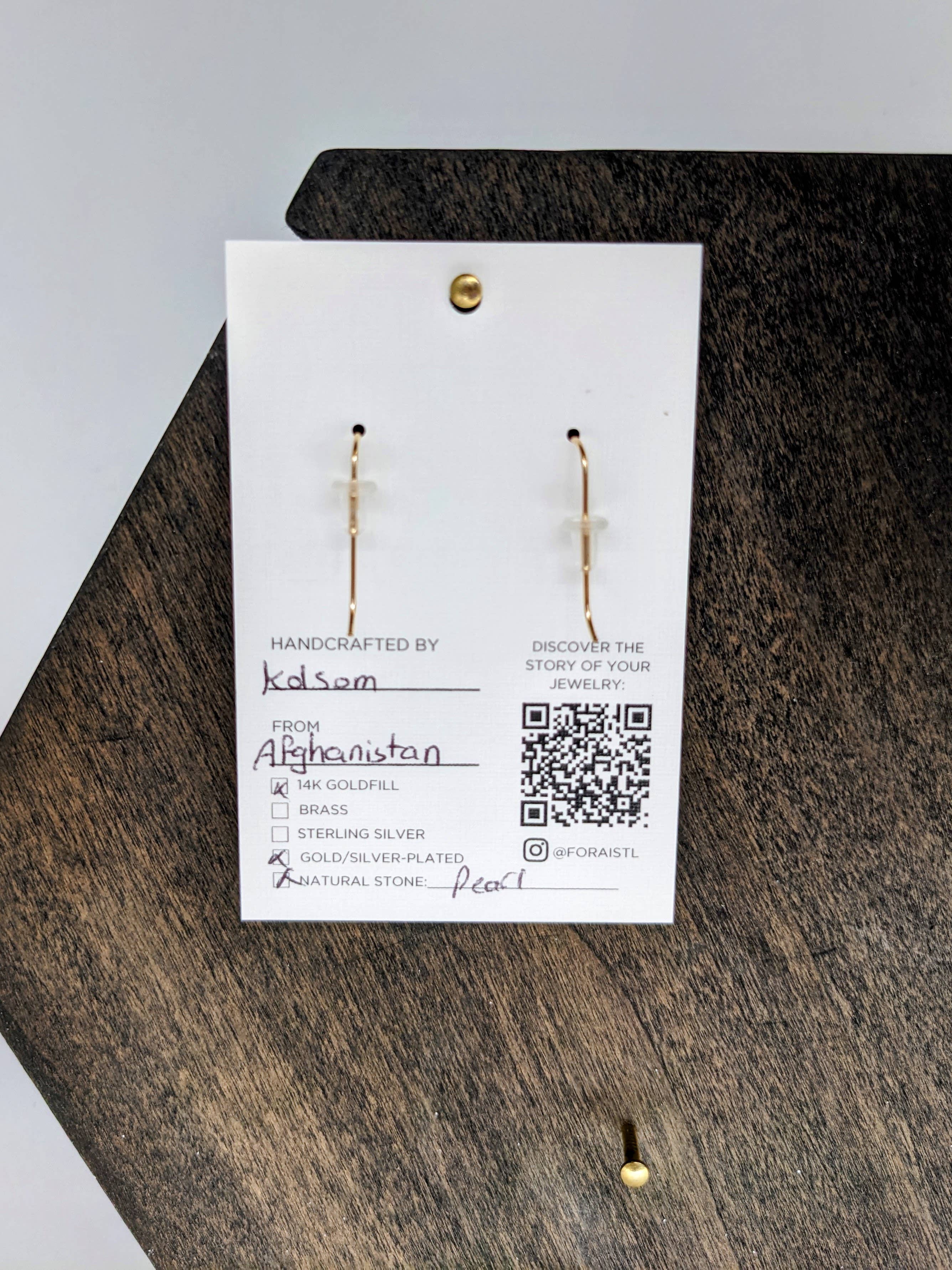 Leeda Pearl Earrings in 14k Gold Filled