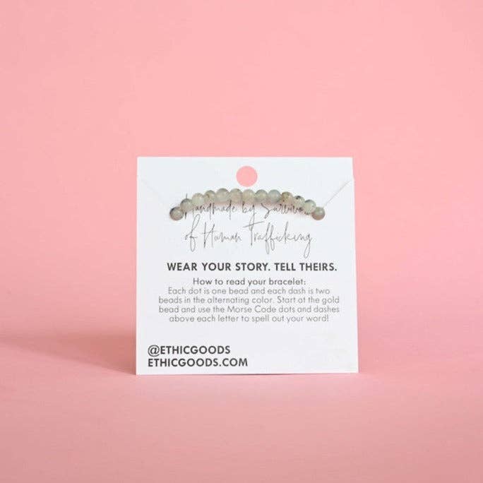 Gold Morse Code Bracelet | EMPOWER