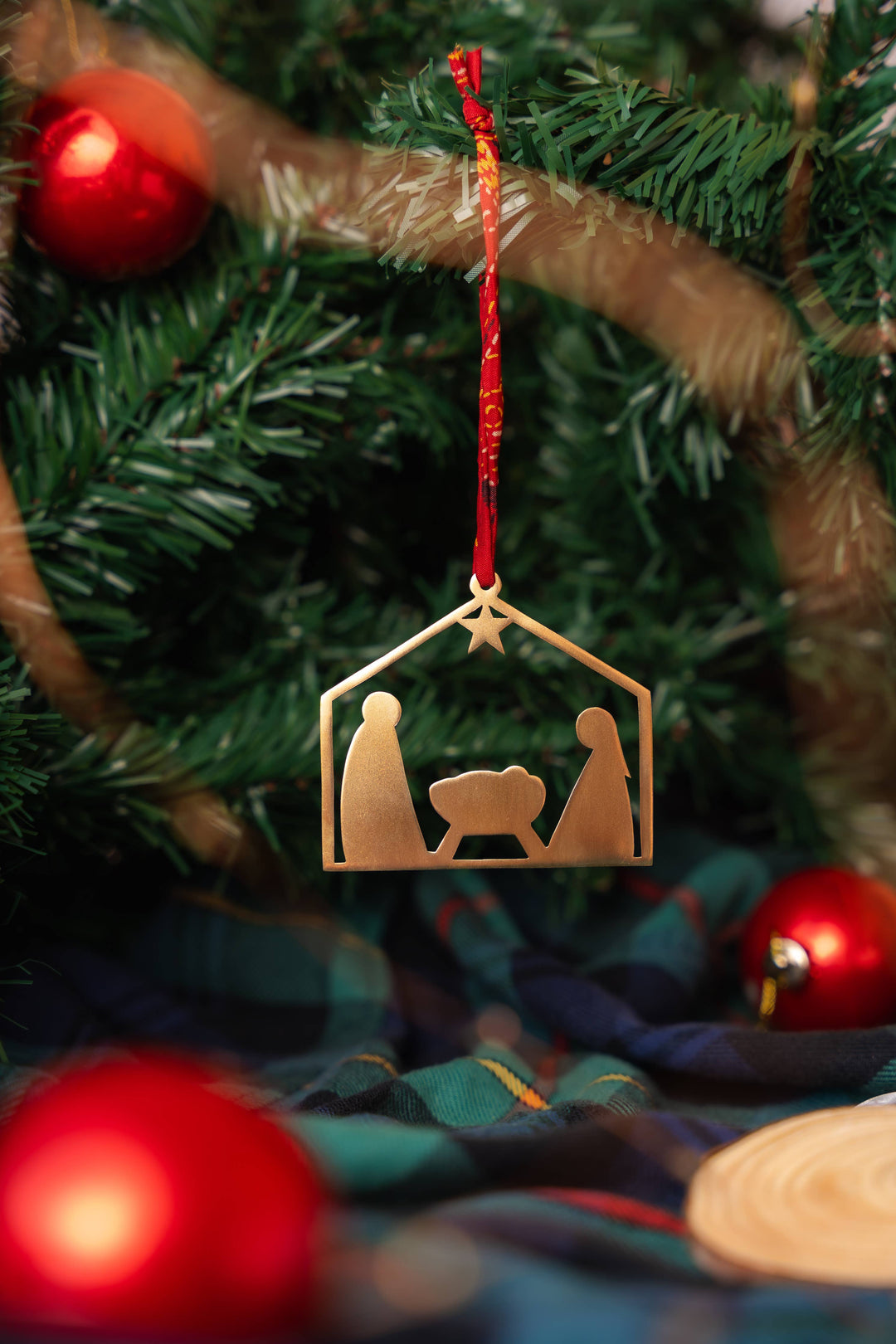 Nativity Ornament - Brass Ornament