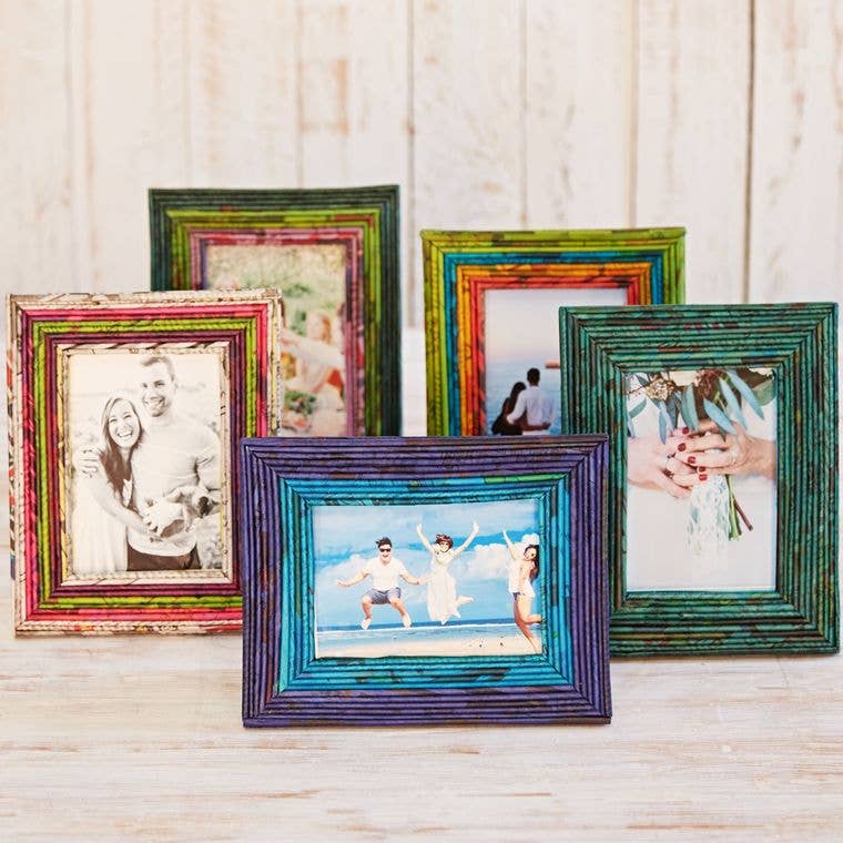 Recycled Newspaper Photo Frame - 4 x 6 Picture Frame