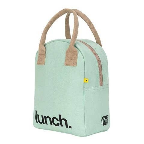 Zipper Lunch Bag - 'Lunch' Mint