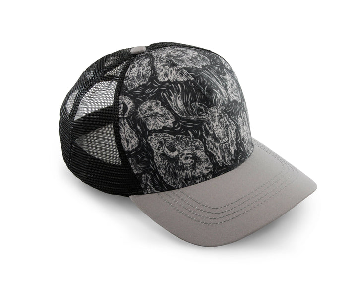 Wildlife Woodcut Trucker Hat