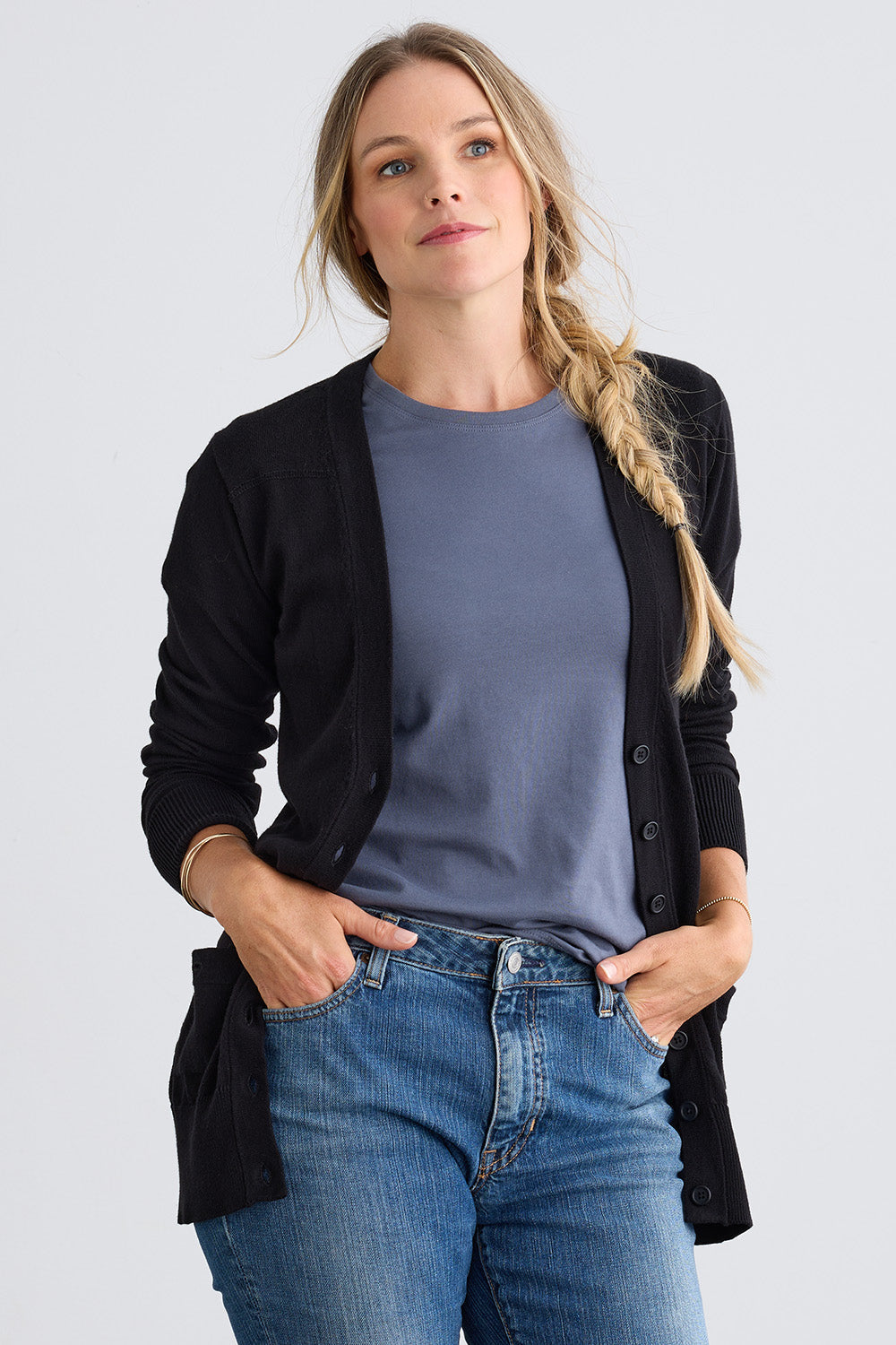 Women's Organic Boyfriend Cardigan Sweater
