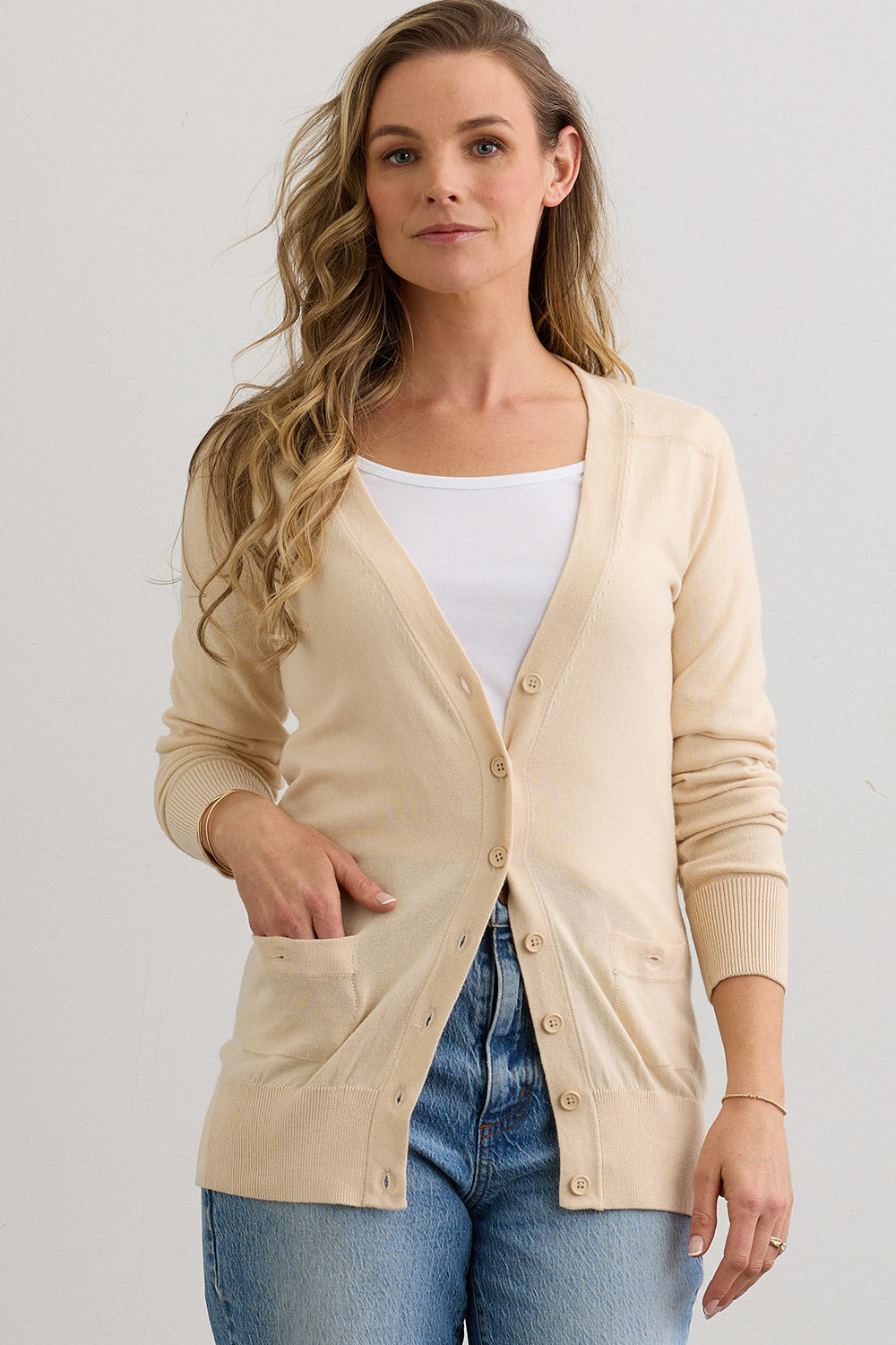 Women's Organic Boyfriend Cardigan Sweater
