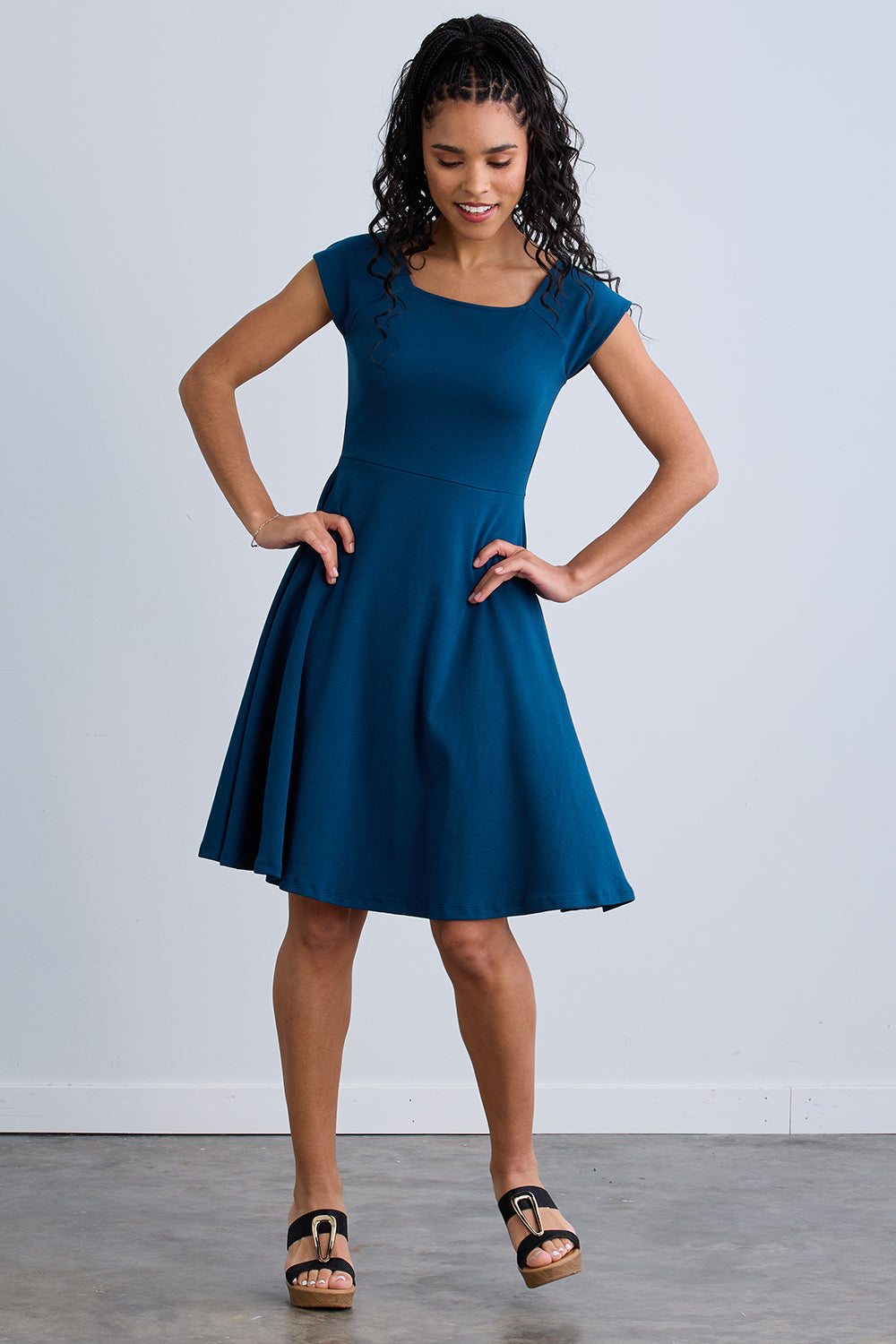 Women's Organic Ballet Neck Dress