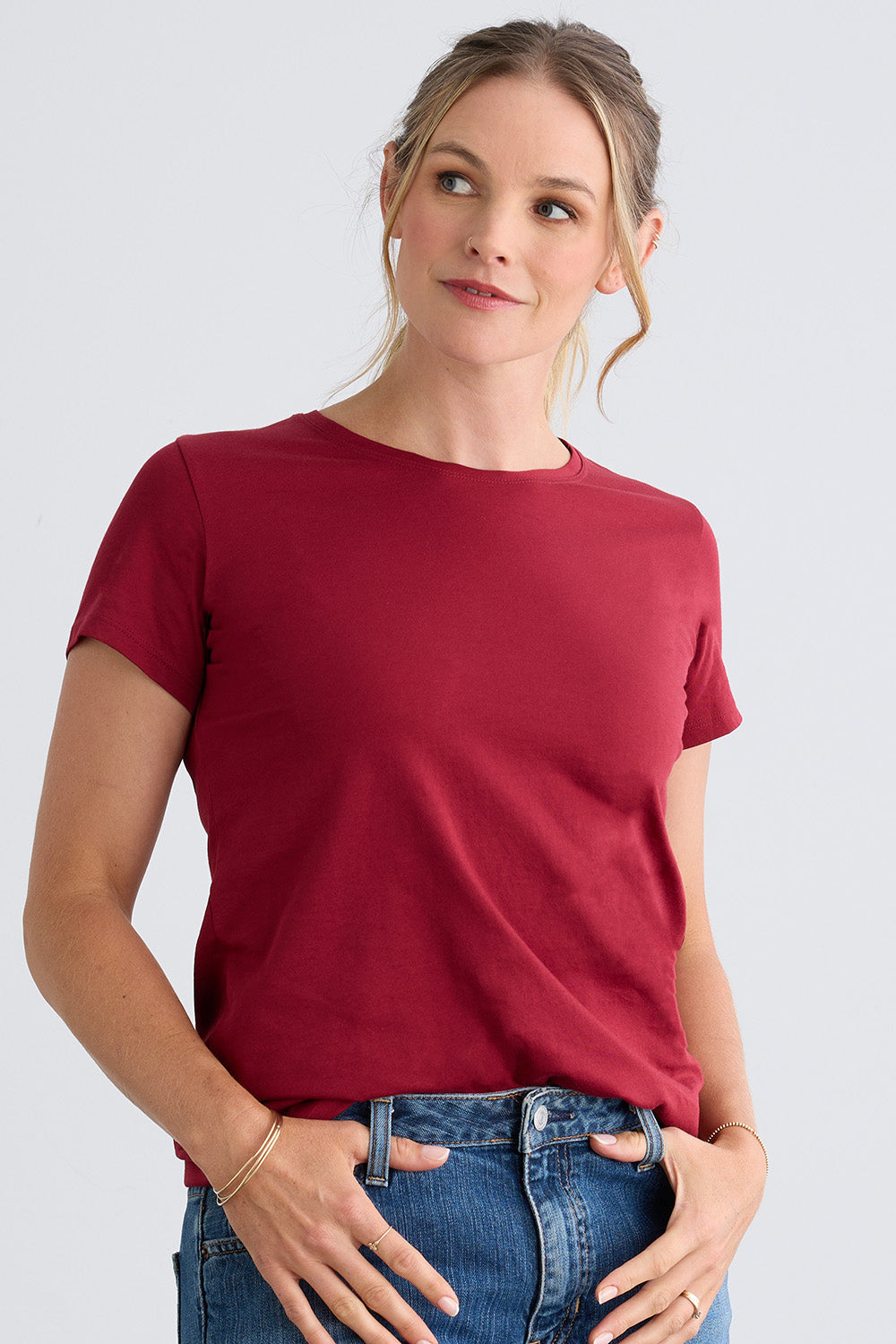 Women's 100% Organic Cotton Relaxed Crew Neck T-shirt