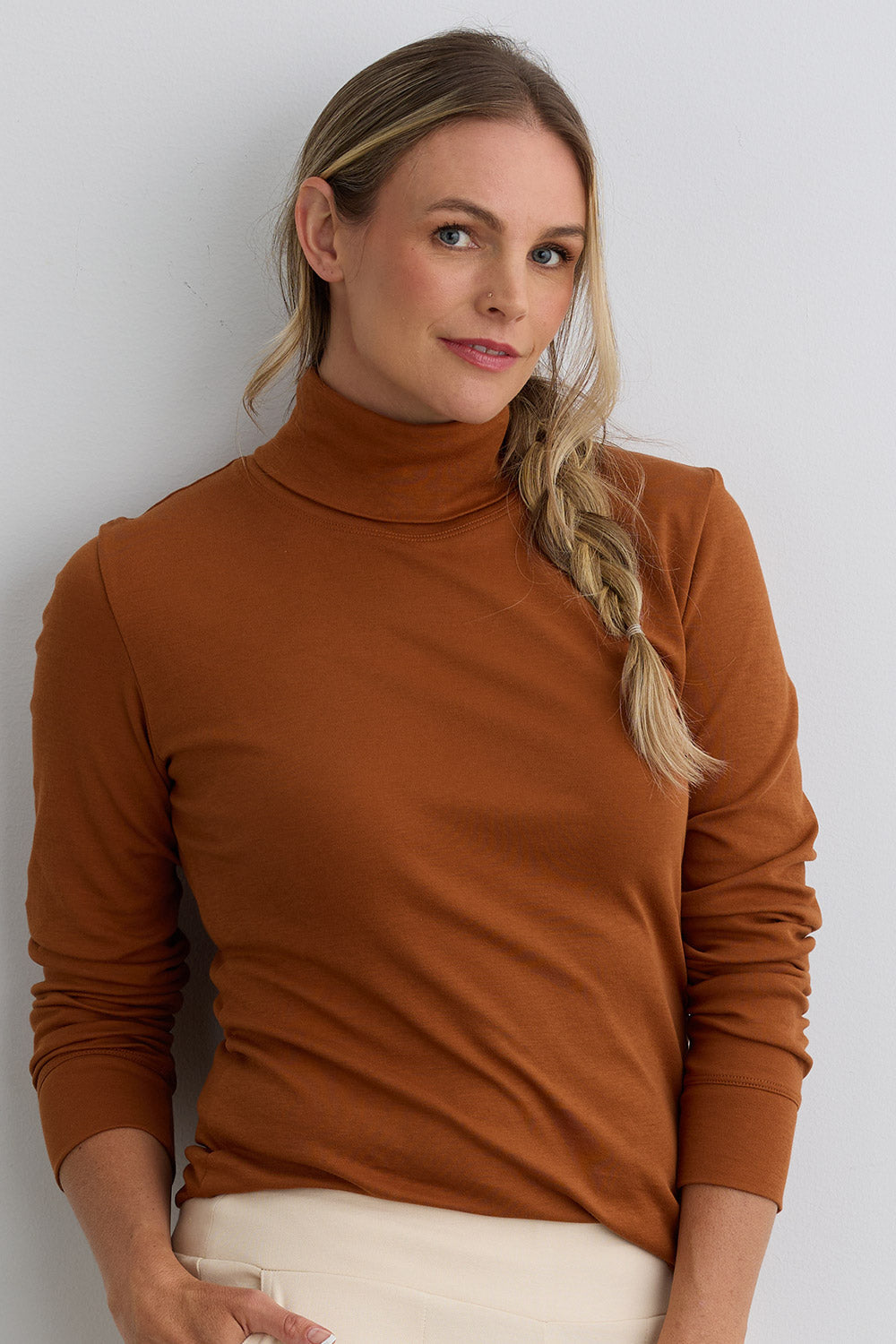 Women's Luxe 100% Organic Cotton Turtleneck