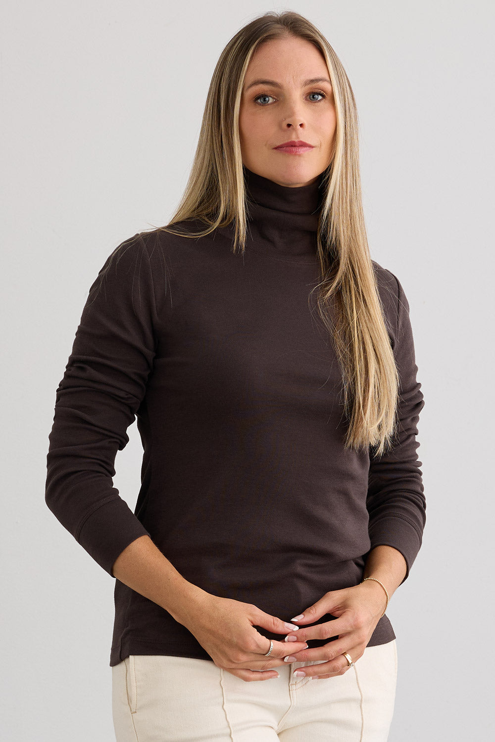 Women's Luxe 100% Organic Cotton Turtleneck