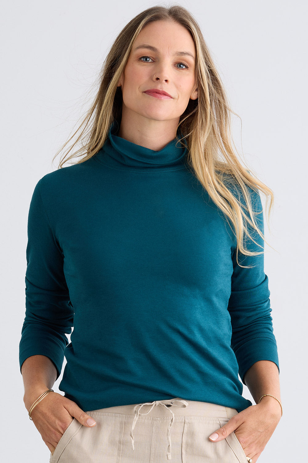 Women's Luxe 100% Organic Cotton Turtleneck