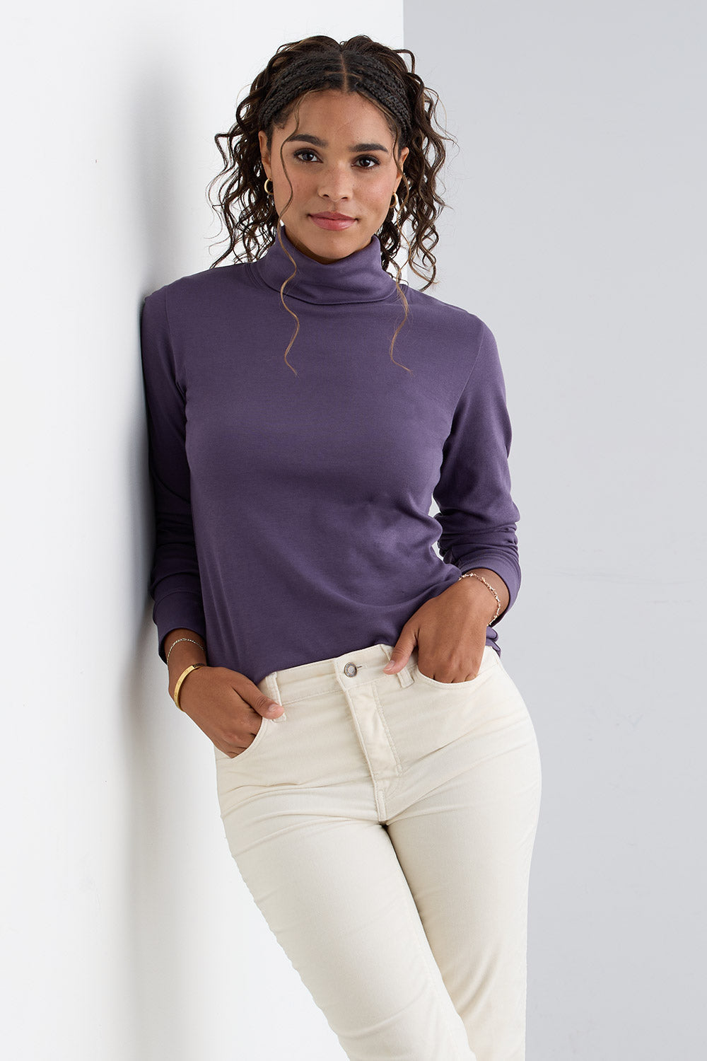 Women's Luxe 100% Organic Cotton Turtleneck