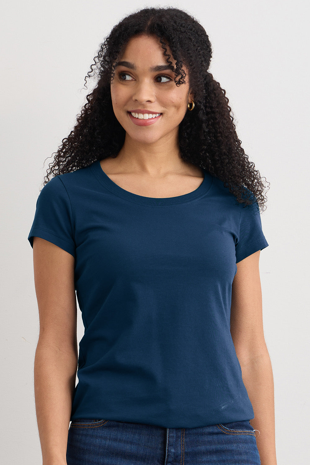Women's Slim Organic Scoop Neck Tee