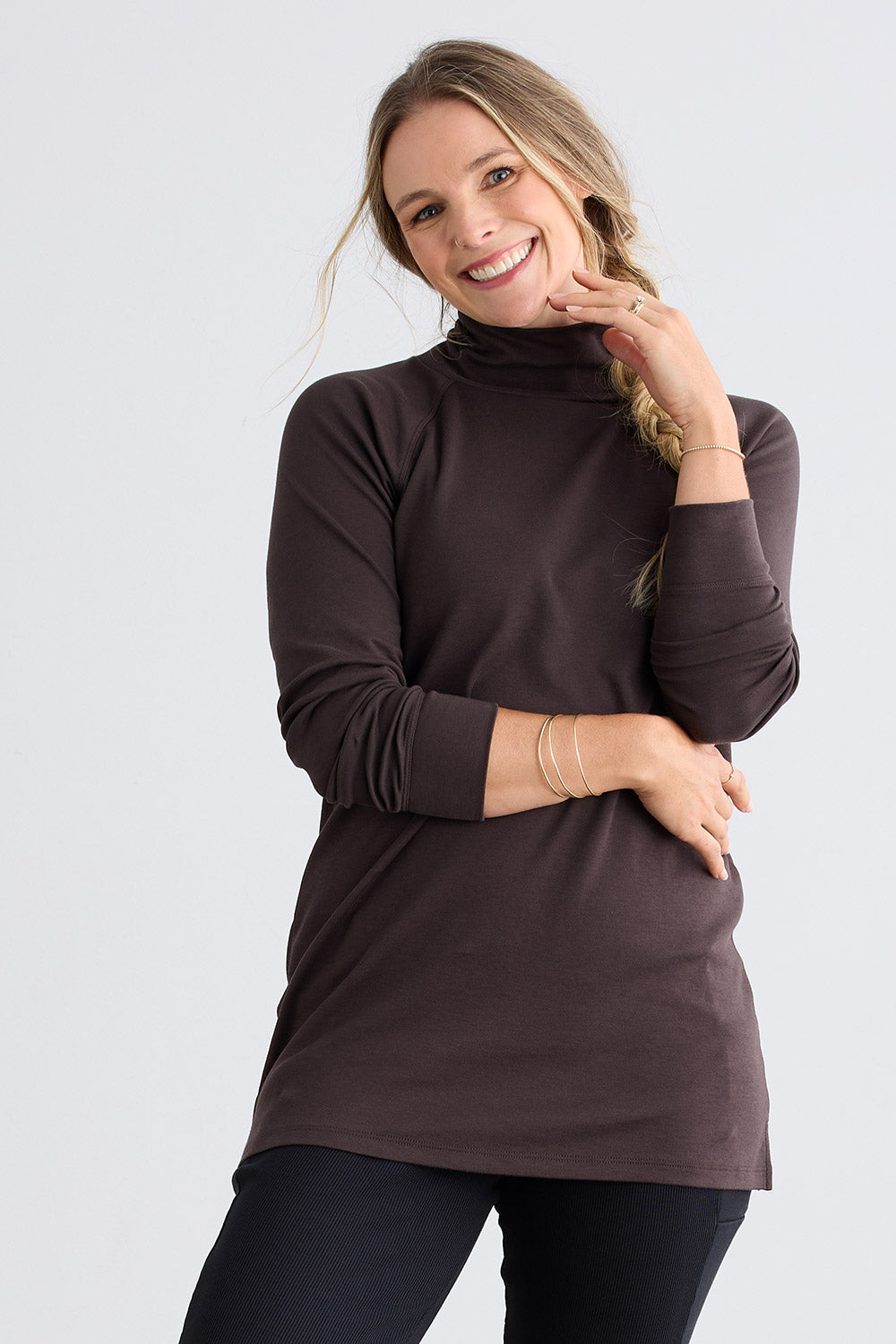 Women's Luxe 100% Organic Cotton High-Neck Tunic