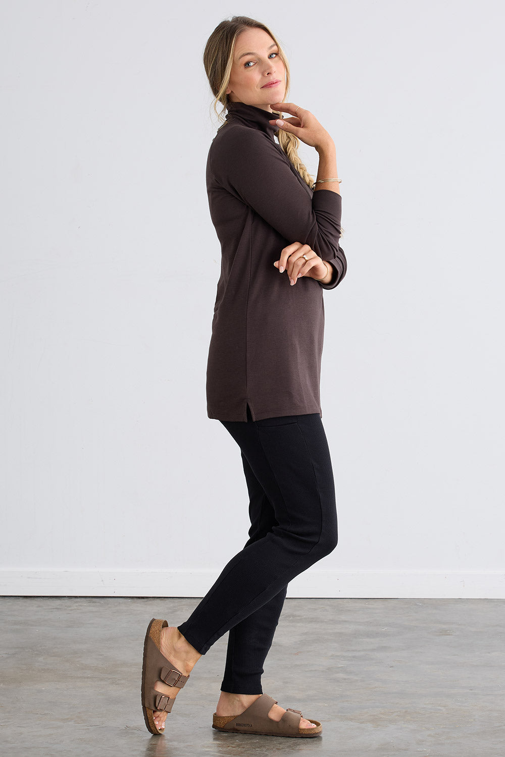 Women's Luxe 100% Organic Cotton High-Neck Tunic