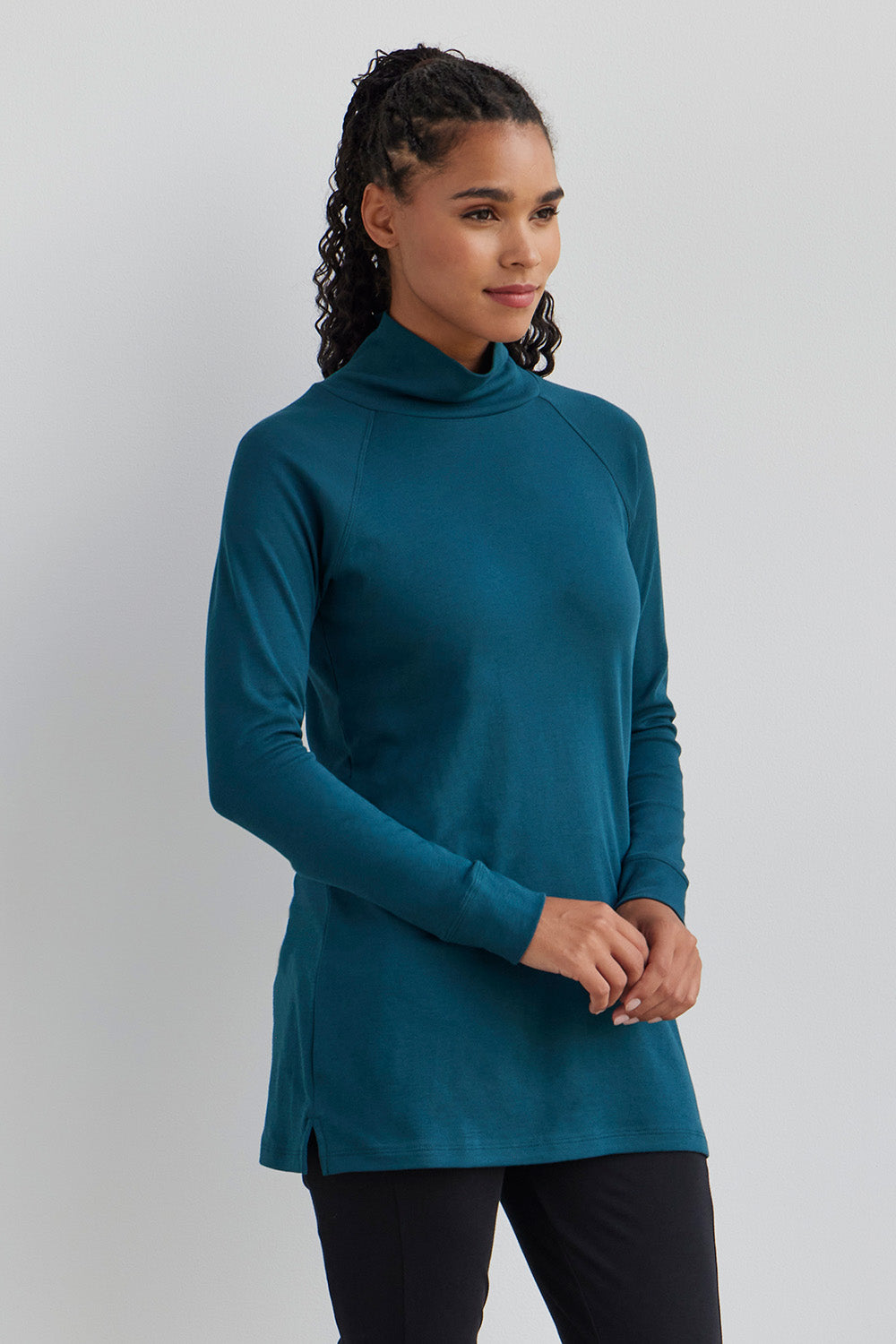 Women's Luxe 100% Organic Cotton High-Neck Tunic