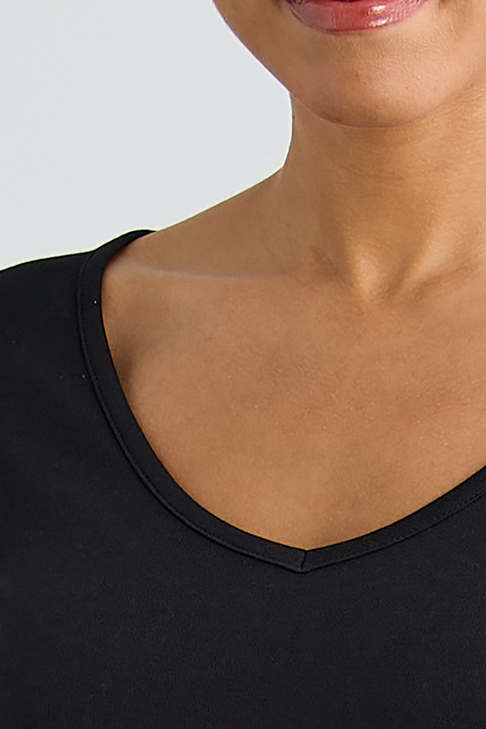 Women's 100% Organic Cotton 3/4 Sleeve V-Neck Dress