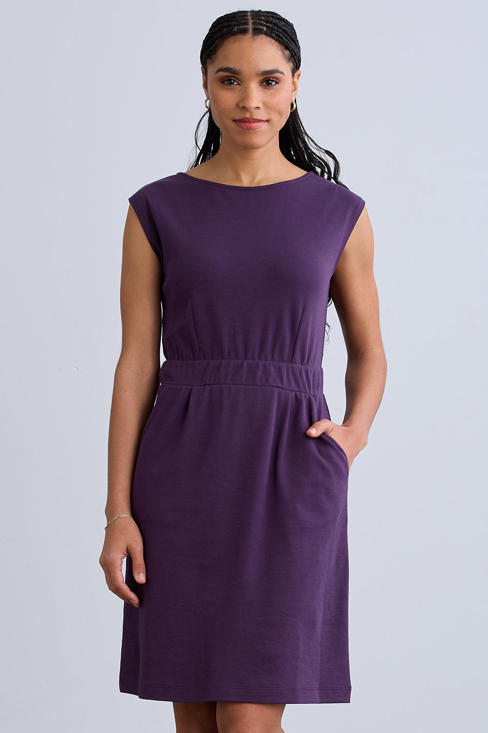 Women's Organic Cotton Cap Sleeve Dress with Pockets