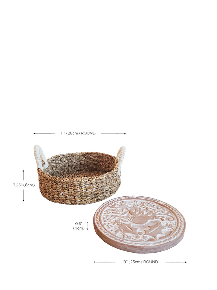 Bread Warmer & Basket - Bird Round