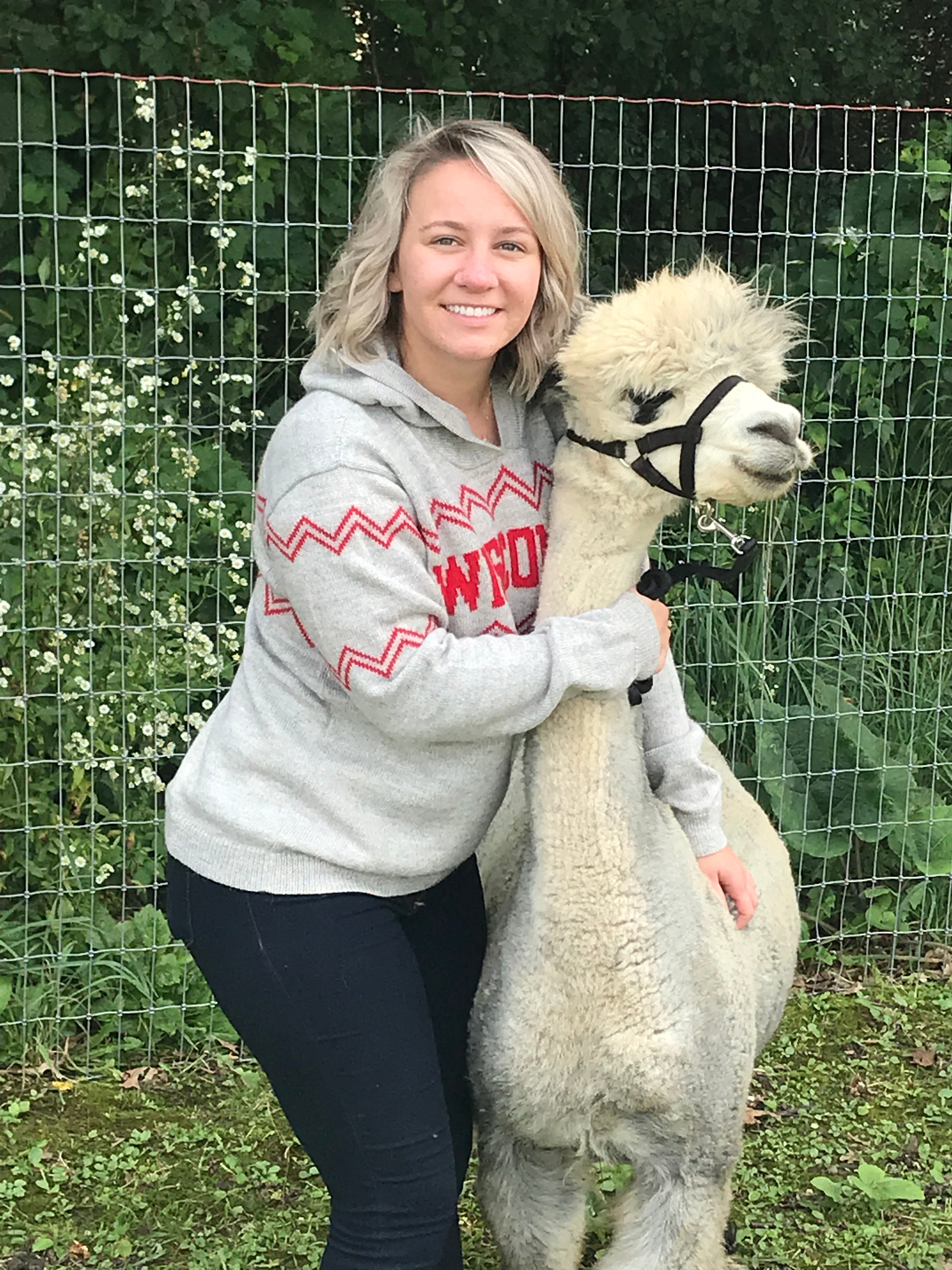 Wisconsin Alpaca Hoodie - Light Gray
