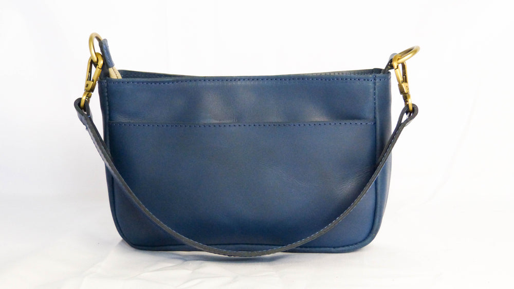 Jessica Leather Purse in Cornflower Blue