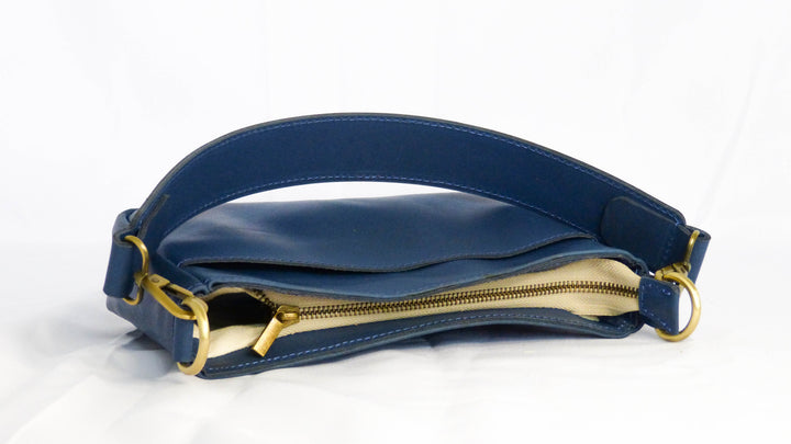 Jessica Leather Purse in Cornflower Blue