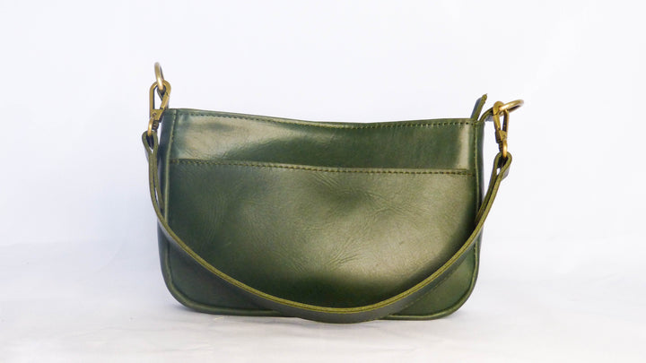 Jessica Leather Purse in Hunter Green