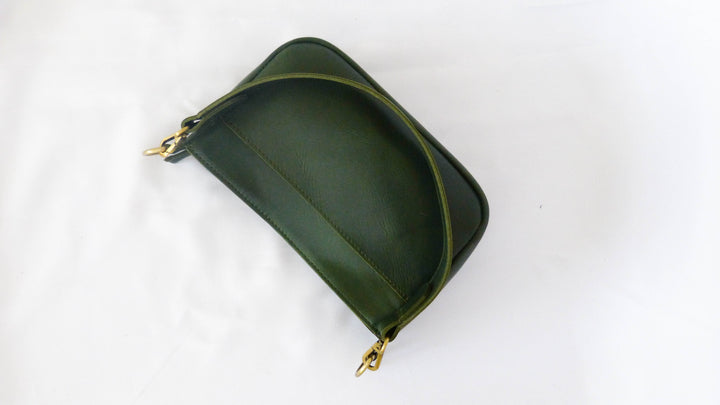 Jessica Leather Purse in Hunter Green