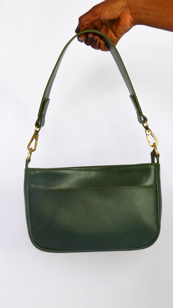 Jessica Leather Purse in Hunter Green