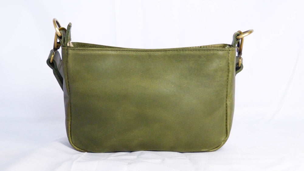 Jessica Leather Purse in Olive