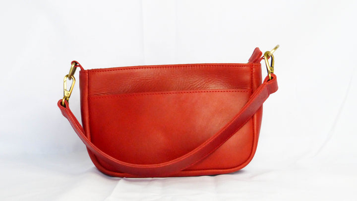 Jessica Leather Purse in Cherry