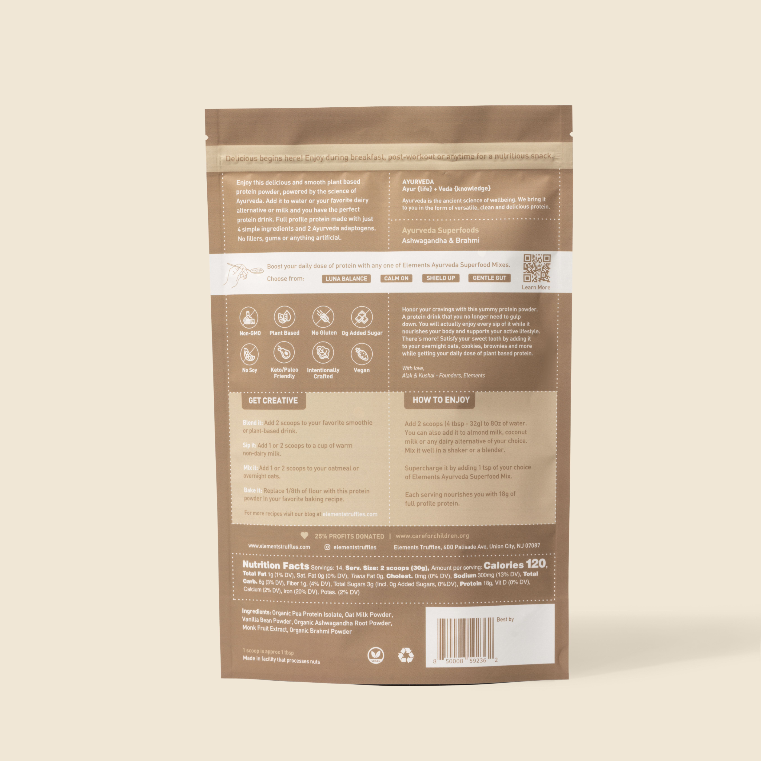 Plant Based Protein Powder: Vanilla (14 Servings)