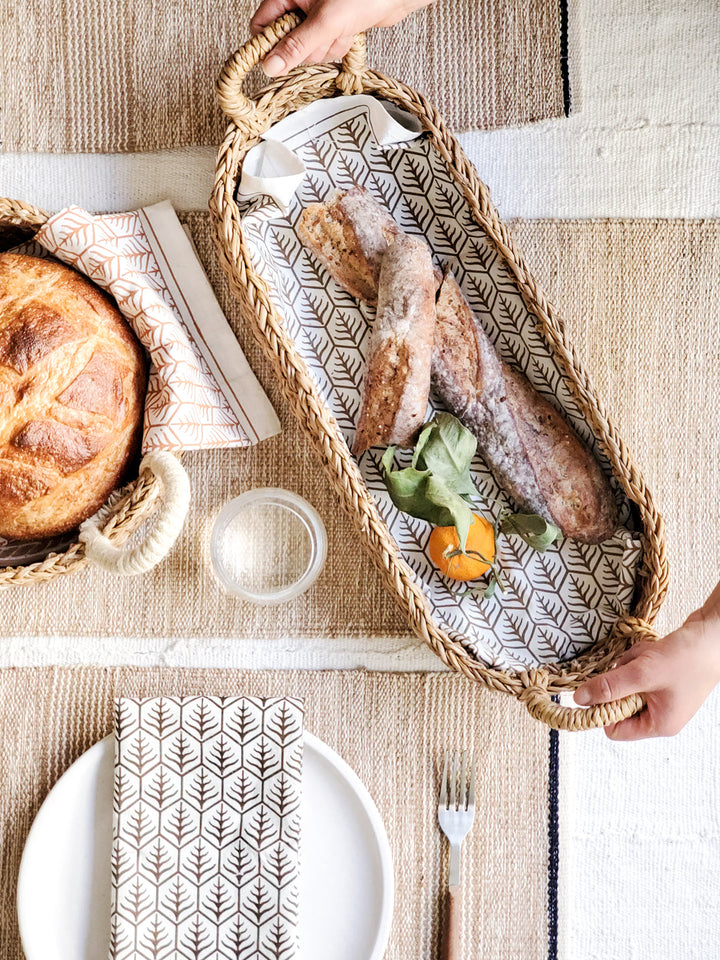 Savar Bread Basket with Natural Handle