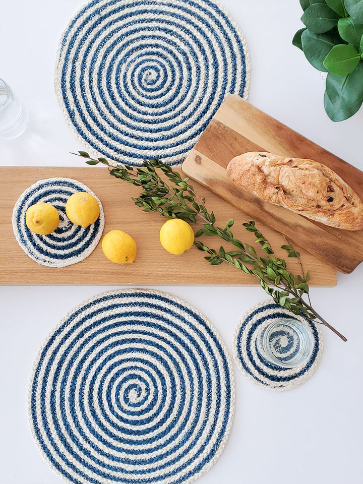 Kata Spiral Placemat - Blue (Set of 4)