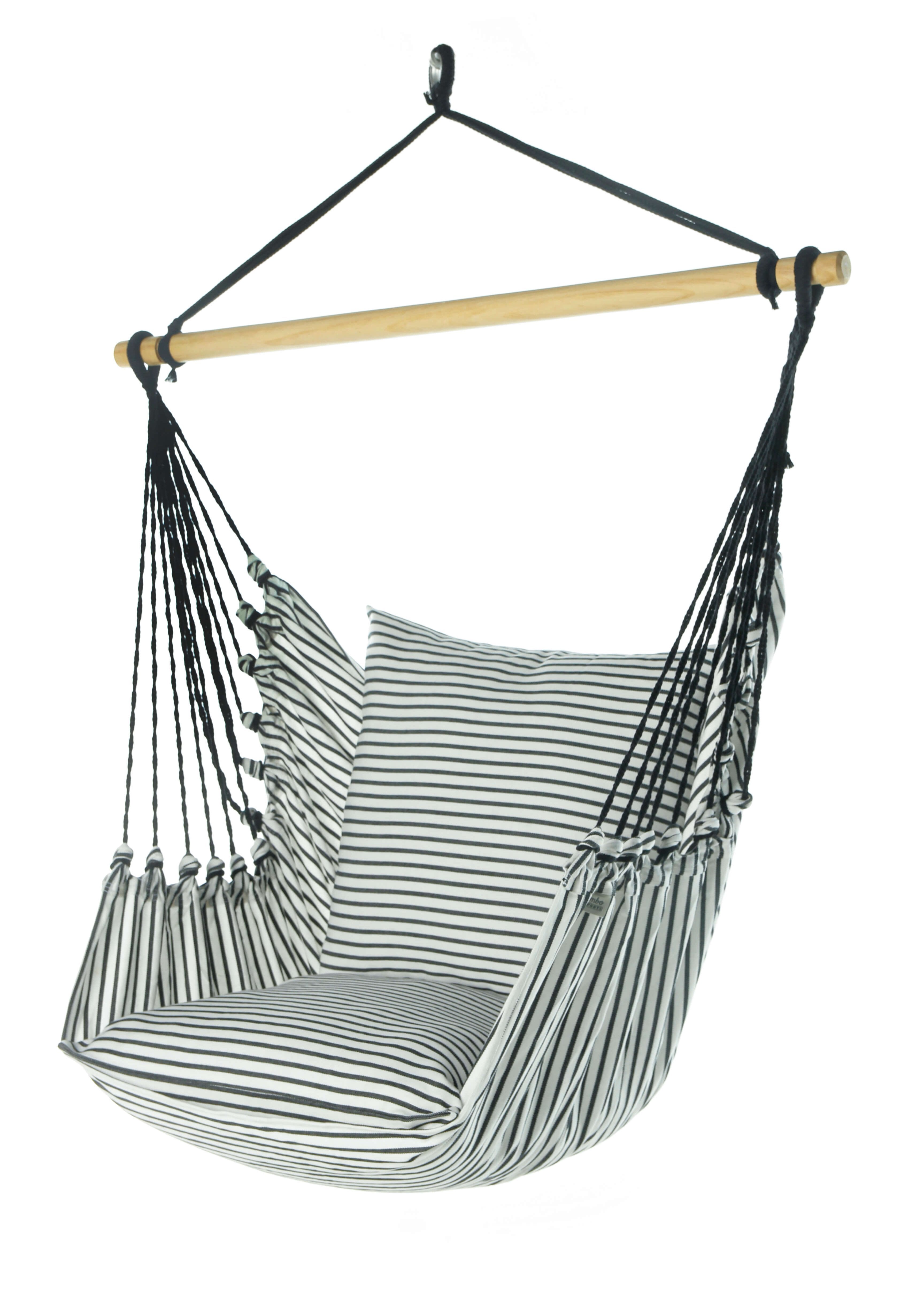 Striped Black and White Hammock Chair Swing