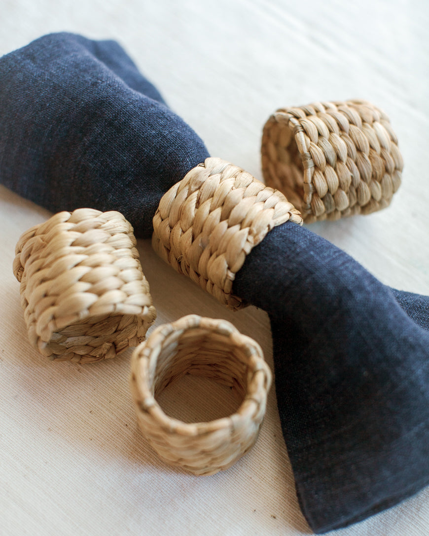 Water Hyacinth Napkin Ring Set