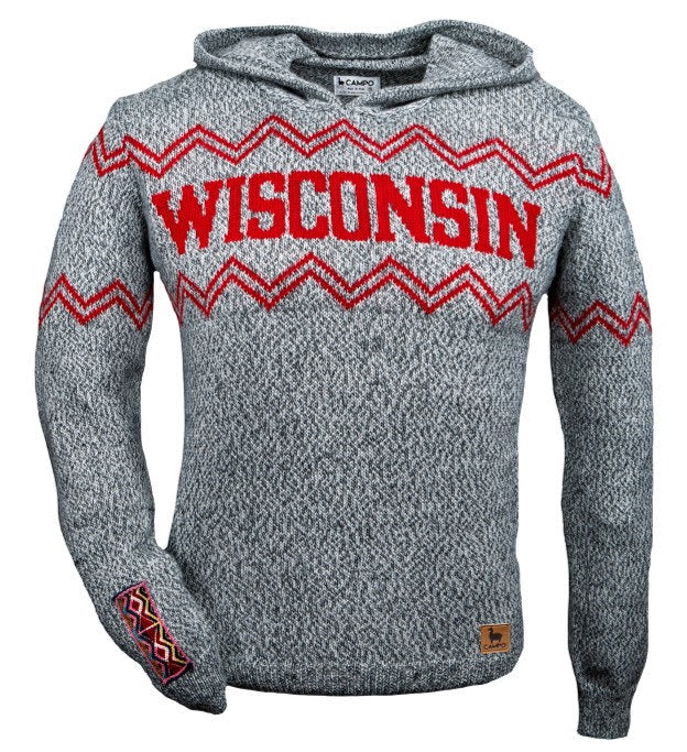 Wisconsin Alpaca Hoodie - Salt & Pepper