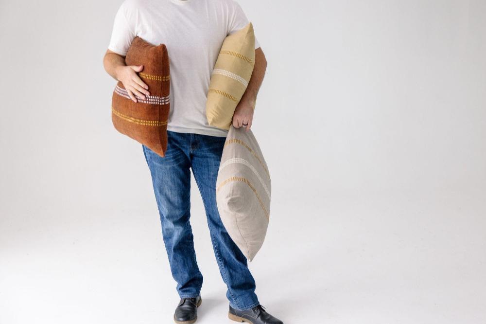 Zenach Handwoven Ethiopian Cotton Cushion