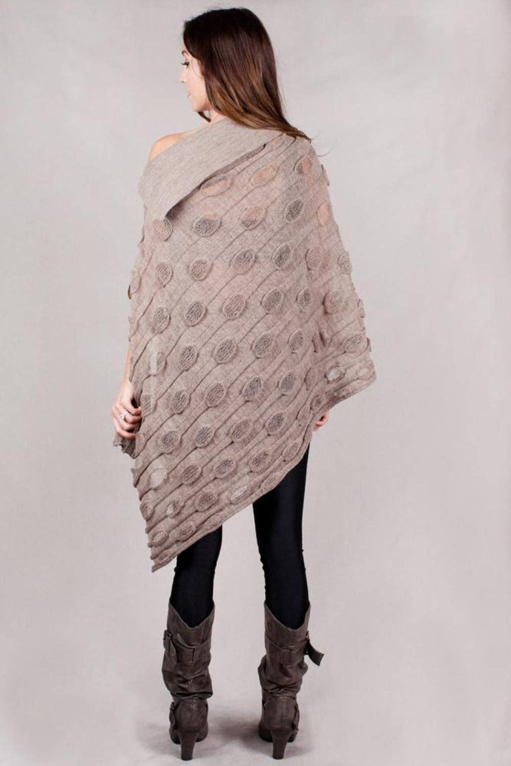 Baby Alpaca Shawl - Globo - Café/Cream