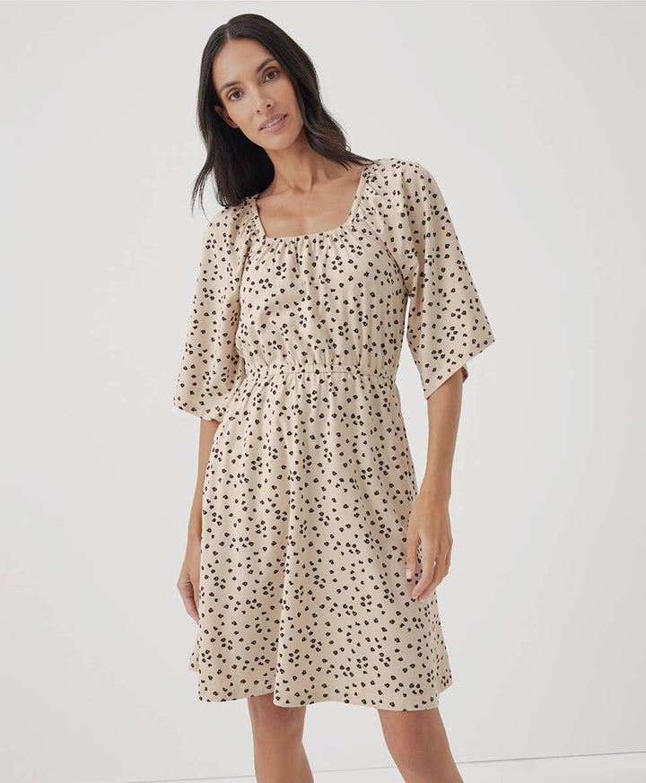 Luxe Jersey Flutter Sleeve Dress