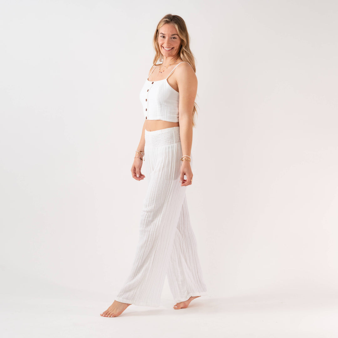 White Cruisin Crop Top