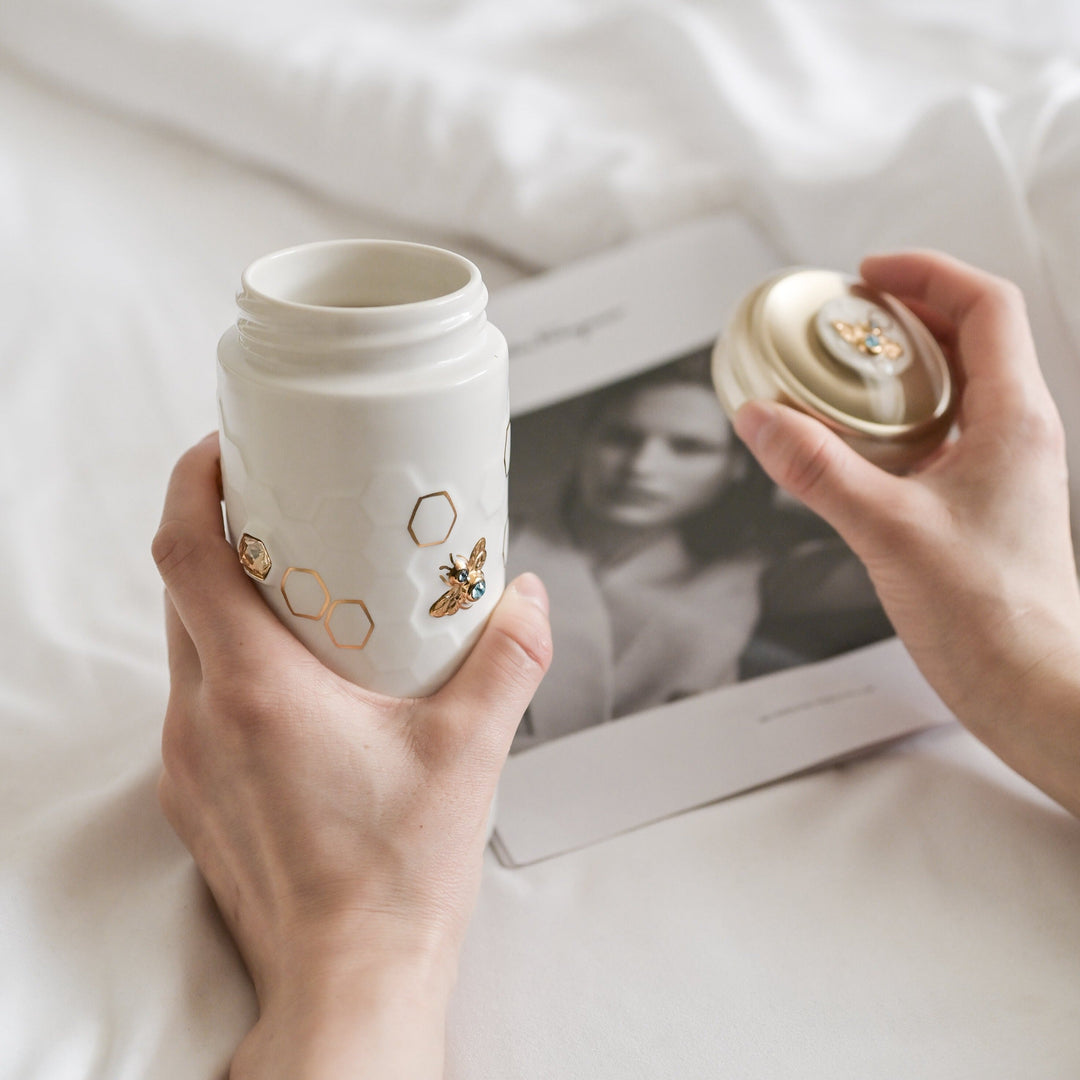 Honey Bee Travel Mug with Crystals