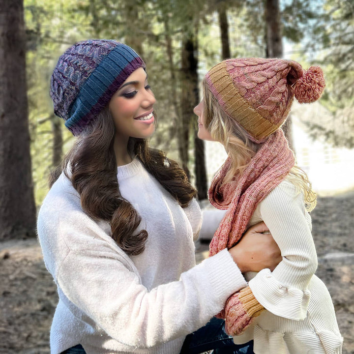 Alpaca Gloves - Braided - Scarlet