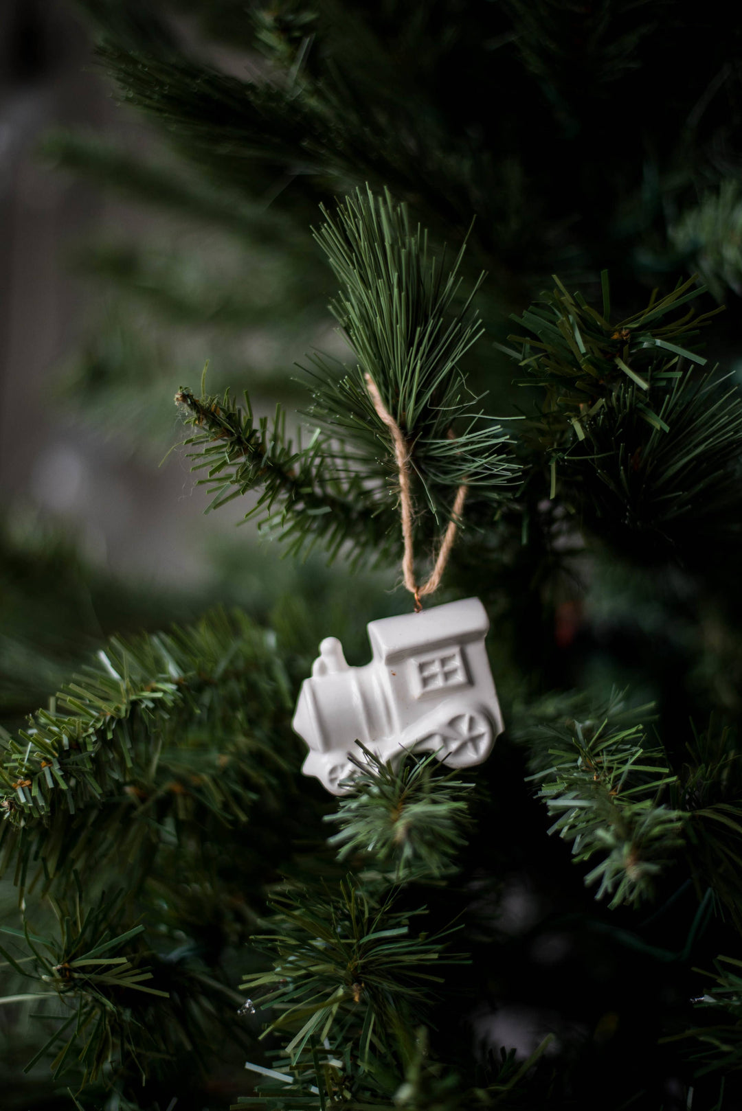 Handmade Porcelain Christmas Ornaments: Mini Bus