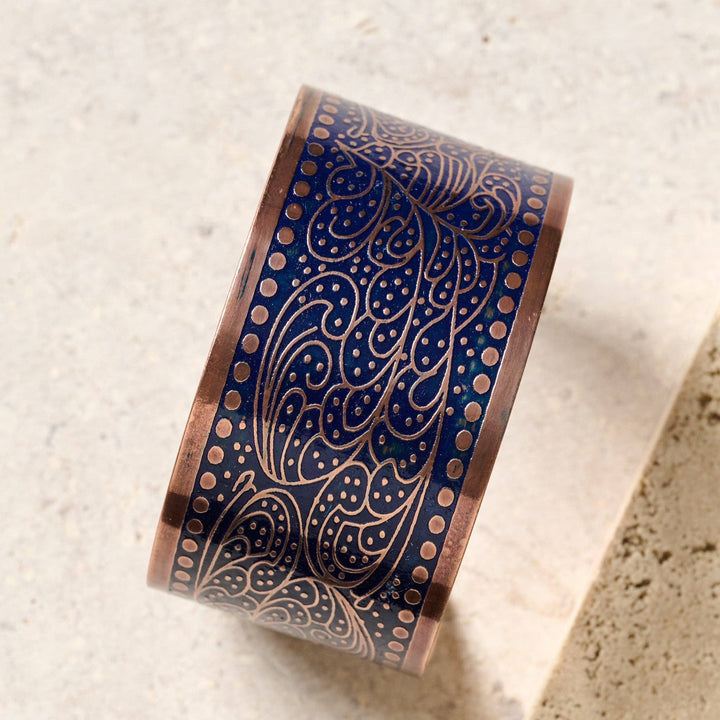 Blue Paisley Cuff