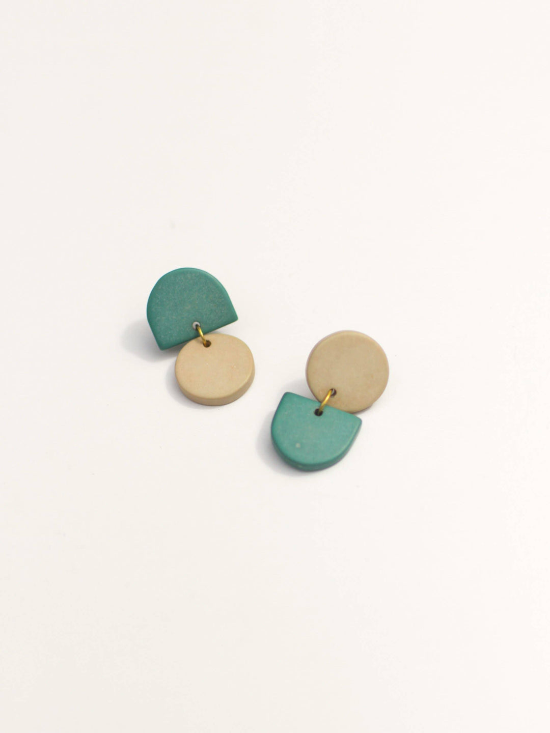 Backflip Clay Earrings Spruce Green - Ethical Trade Co