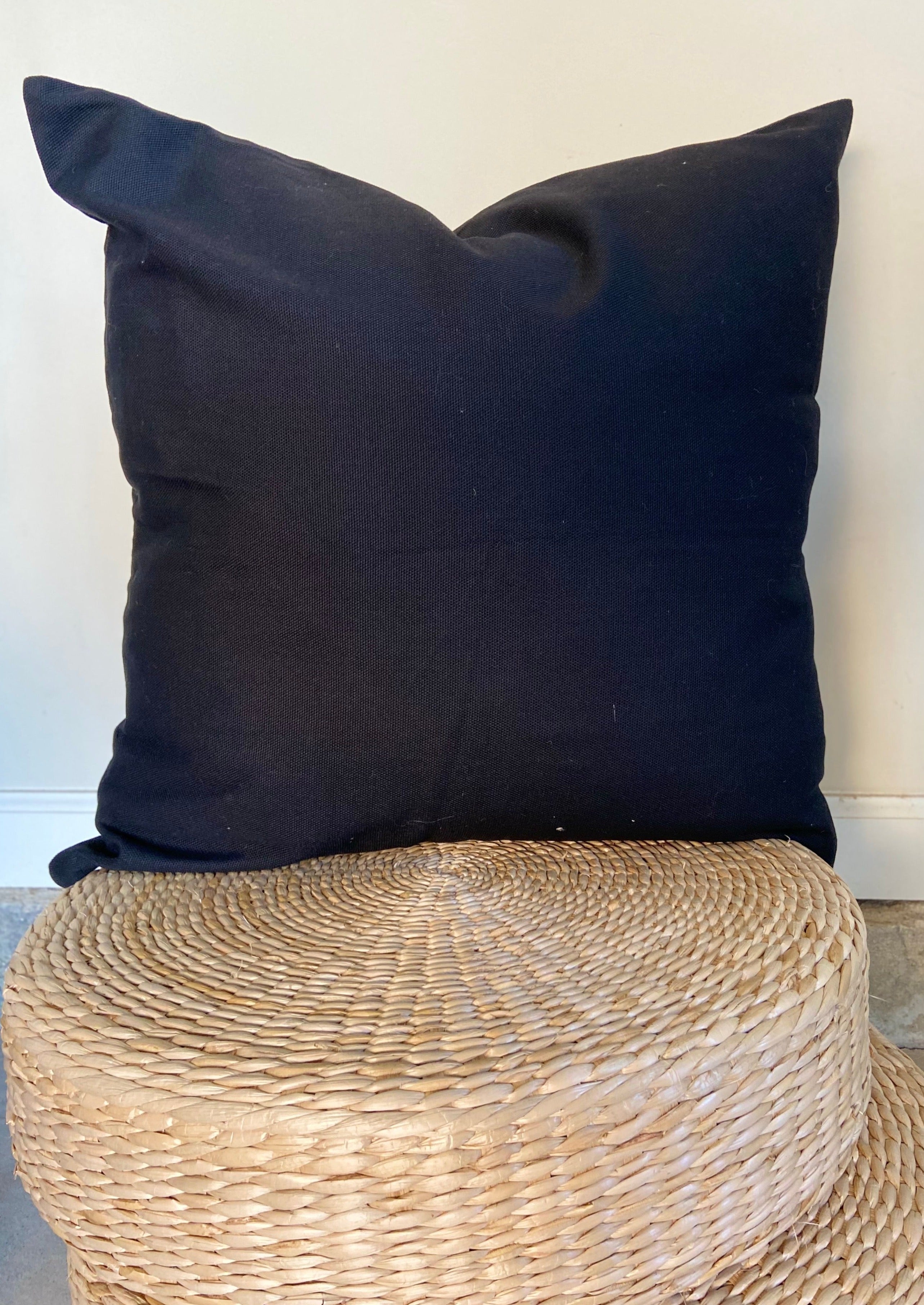 Black Woven Macrame Hammock Chair with tassels | DIANA