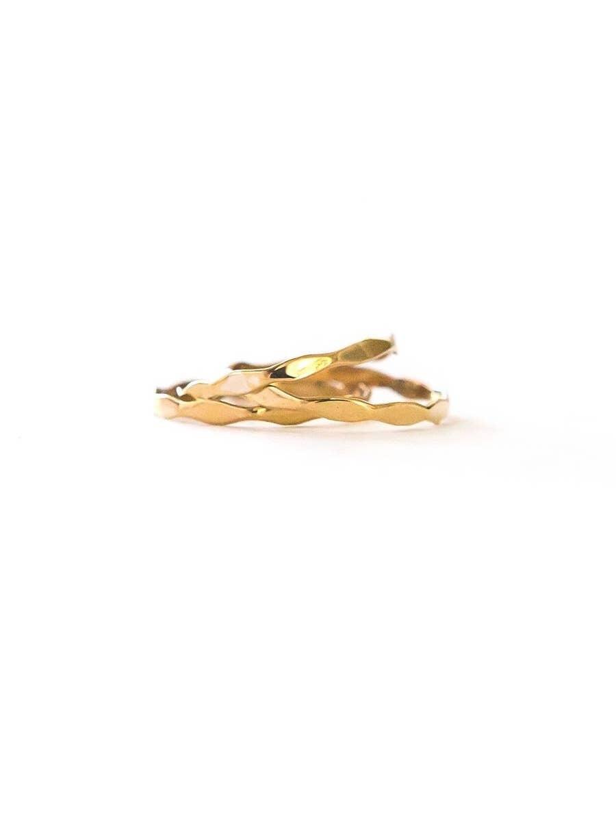 Brass Stacking Ring - Waves - Ethical Trade Co