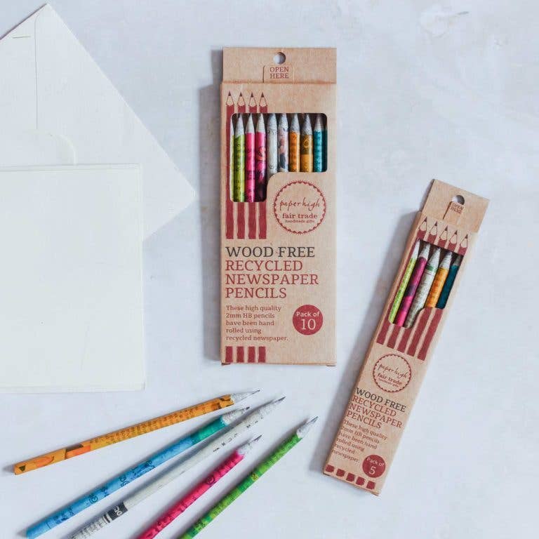 Recycled Newspaper Pencil Set - Set Of Pencils