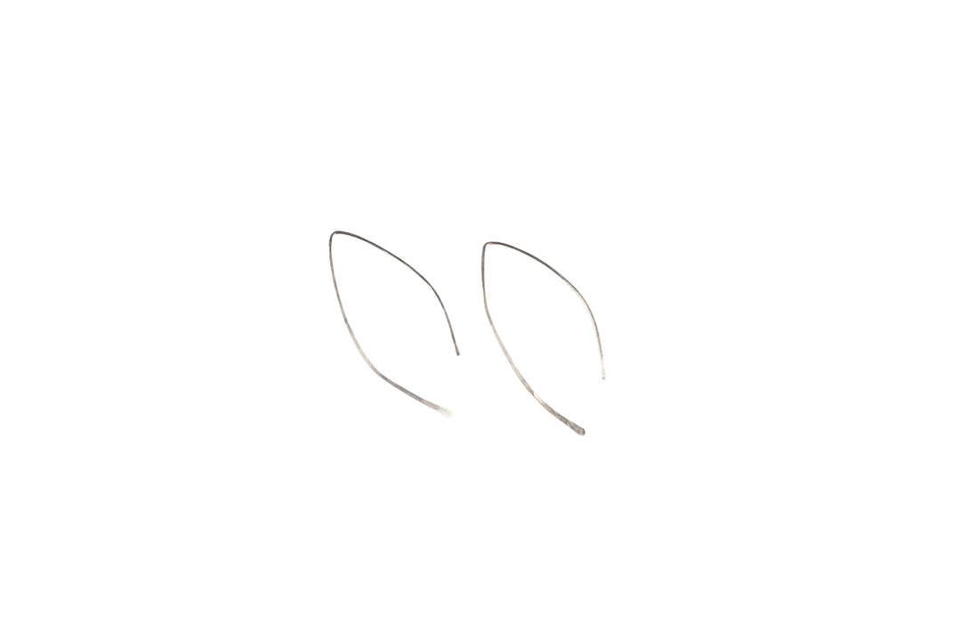 Qasioun Minimalist Mini-Threader Earrings in Sterling Silver