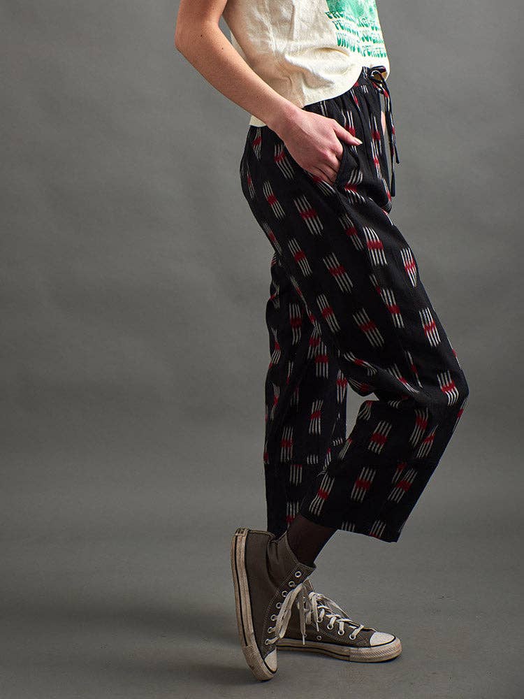Miller Easy Pant Black Ikat