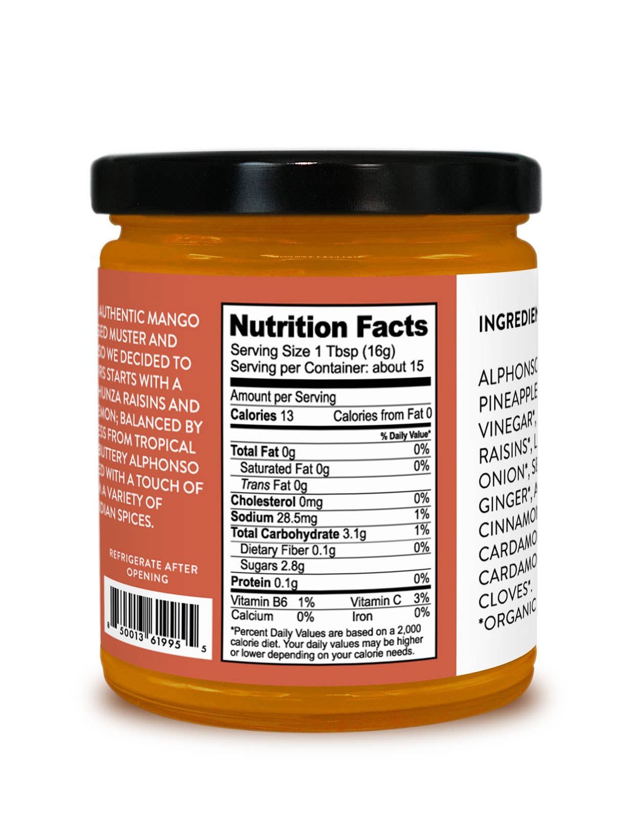 Mango Raisin Chutney, Certified Organic - 8.5 oz